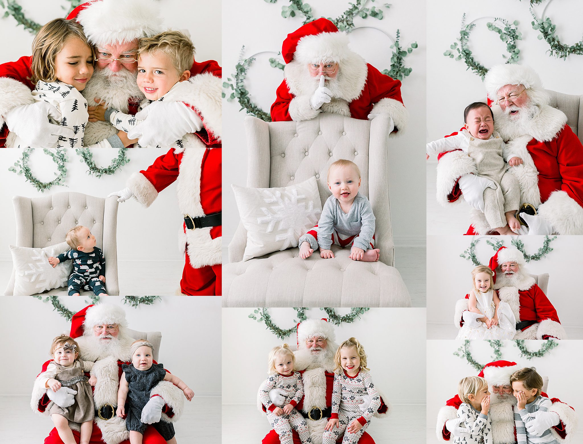 photos with Santa in studio